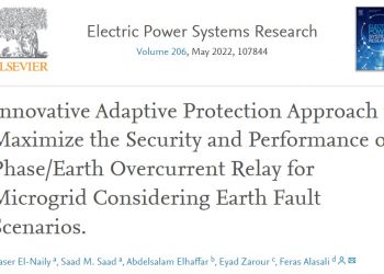 نشر ورقة علمية جديدة في مجلة  Electric Power Systems Research